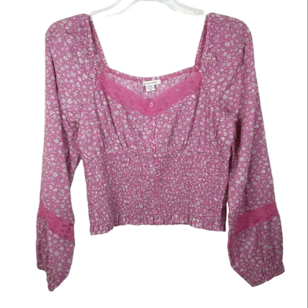 NWT American Eagle Floral Dainty Boho Crop Shirt size Small